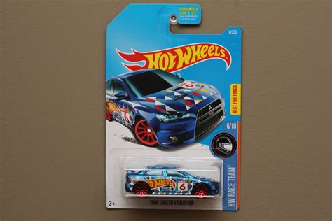 Hot Wheels 2016 HW Race Team 08 Mitsubishi Lancer Evolution Blue