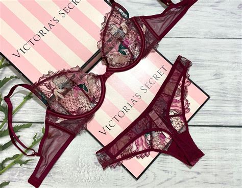 Victorias Secret Luxe Lingerie Piece Set Unlined Demi Bra Panty