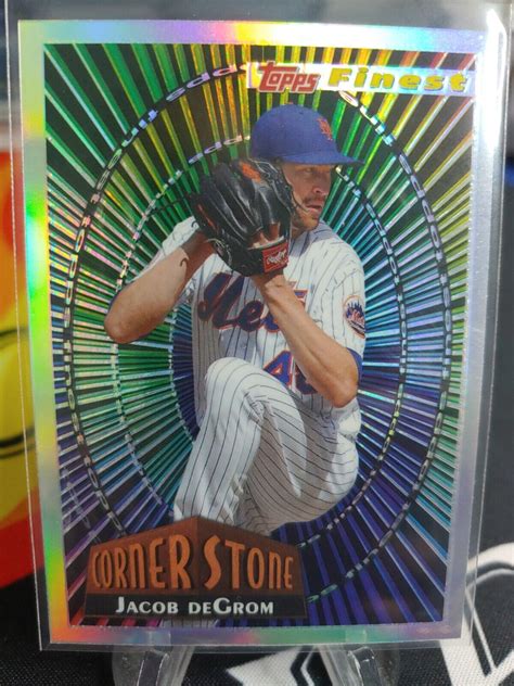 Jacob DeGrom 2022 Topps Finest 1994 Finest Cornerstone Insert New York