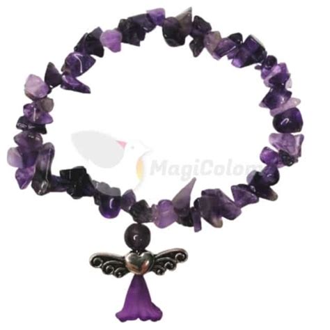 Pulsera De Amatista Con Ngel Chip Comprar Online En Magicolom