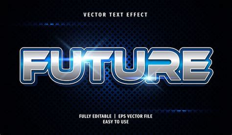 Premium Vector 3d Future Text Effect Editable Text Style