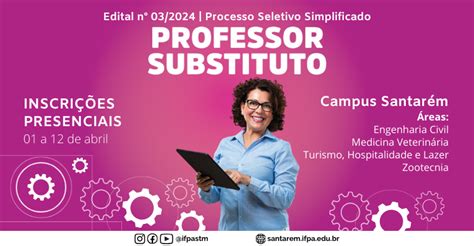 Processo Seletivo Simplificado PSS Contratação de Professor Substituto