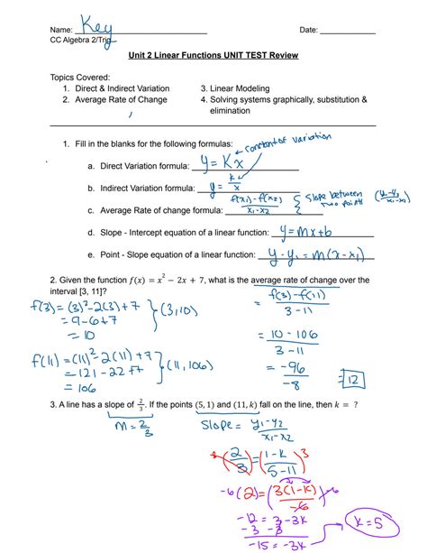 Discover Linear Functions Unit 2 Homework 1 Relations And Functions