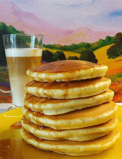 Видео рецепт Американских Панкейков на молоке. | Food, Recipes, Breakfast
