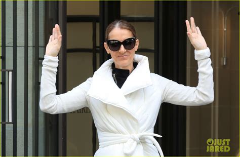 Photo Celine Dion Does Yoga Poses Outside Her Paris Hotel Photo