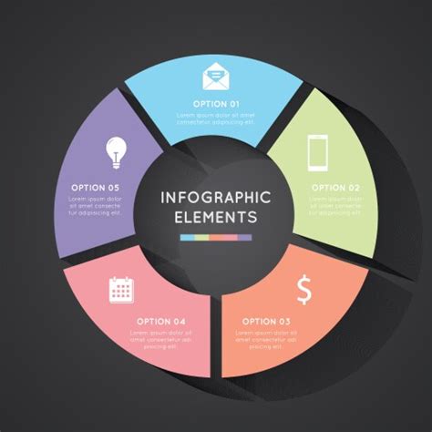 Circle Chart Infographic Royalty Free Vector Image