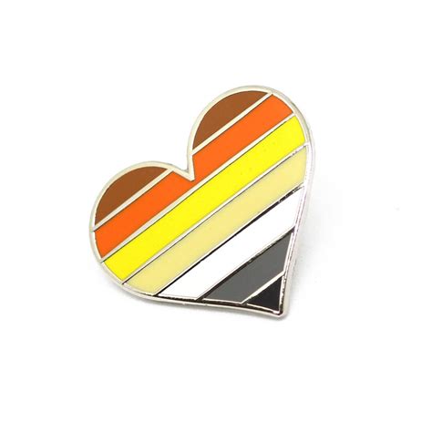 Bear Pride Pin Gay Lapel Pin Bear Flag Pin Heart Enamel Pin Gay Decoration Lgbtq Community
