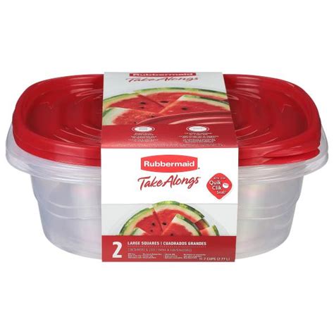 Rubbermaid TakeAlongs Containers Lids Large Squares 11 7 Cups