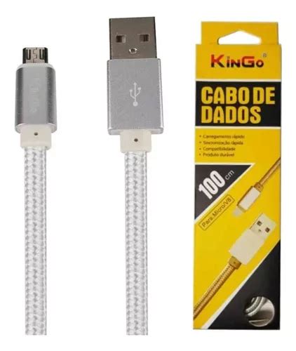 Cabo Micro Usb V Refor Ado Carregador Dados Celular