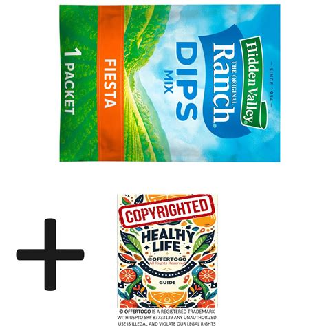 Hidden Valley Gluten Free Fiesta Ranch Dips Mix 1 Oz Bundle With Copyrighted Offertogo Healthy