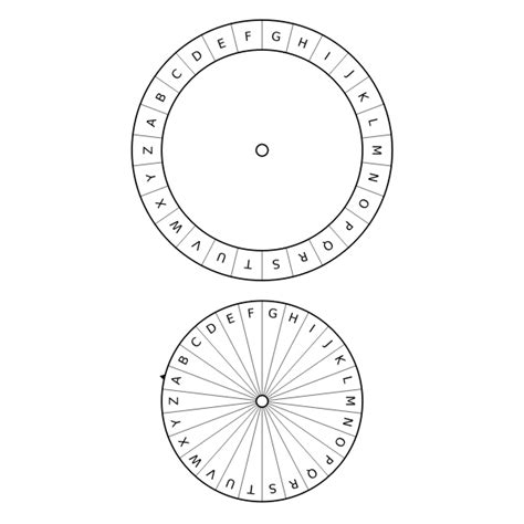 Wheel cipher template | Free SVG