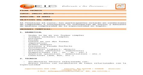 Ficha Tecnica Ingl S B Sico Doc Document