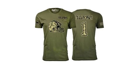 Men Ultimate Camo Football Military Green T-Shirt