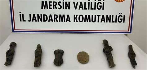 Mersin deki tarihi eser operasyonunda antropomorfik eserler yakalandı