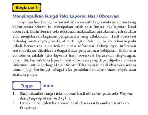 Carilah 2 Contoh Teks Laporan Hasil Observasi Kemudian Tentukan Fungsinya