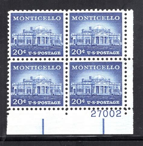 US Stamp Scott 1047 20c Liberty Issue Plate Block Of 4 OG MNH EBay