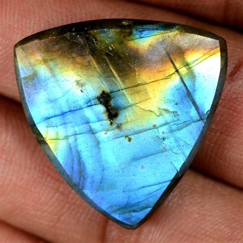 45 20 Cts 100 Natural LABRADORITE Loose Cabochon Pear 29 Mm Gemstone