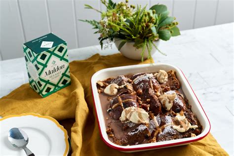 Hot Cross Bun Pudding Maldon Salt
