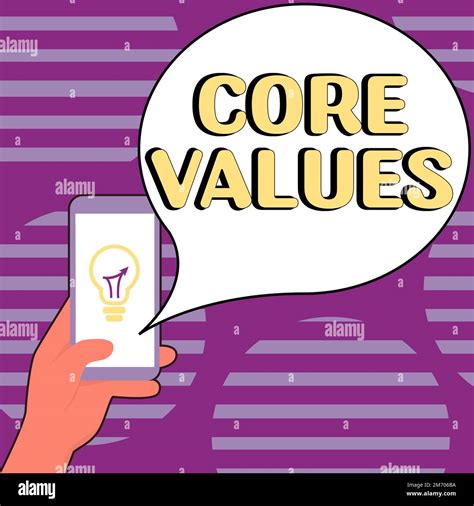 Conceptual Display Core Values Business Concept Belief Person Or