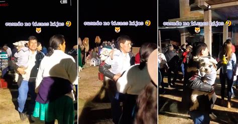 Tiktok Viral Pap Responsable Hombre Baila Huayno Con Su Perrito En