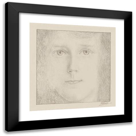 Jan Toorop X Black Modern Framed Museum Art Print Titled Portrait