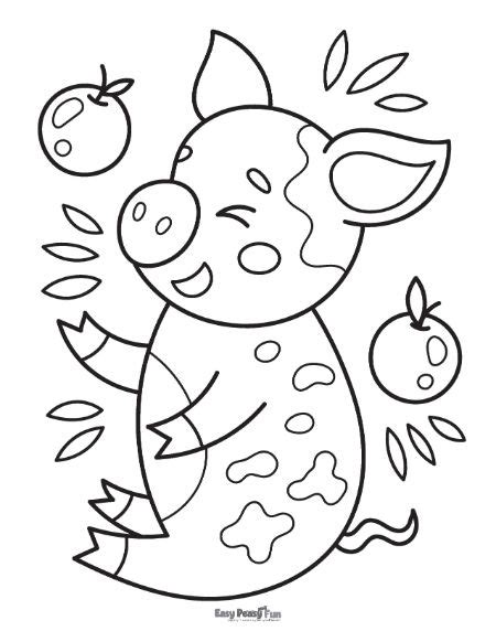 Printable Pig Coloring Pages Easy Peasy And Fun