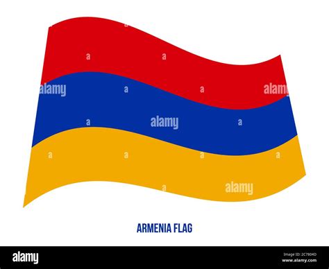 Armenia Flag Waving Vector Illustration On White Background Armenia