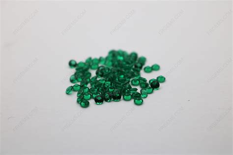 Nano Dark Emerald Green Color Round Faceted Cut Mm Gemstones