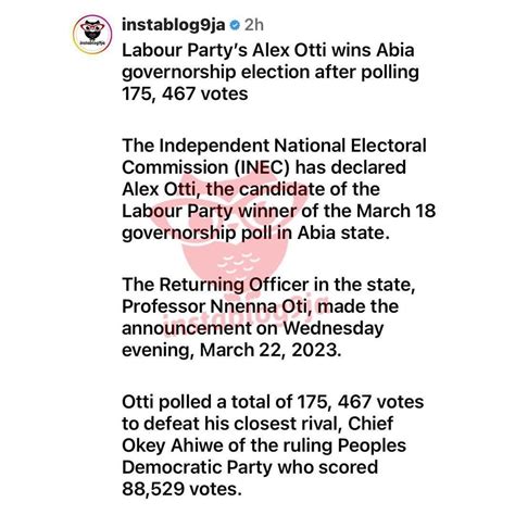 Instablog Ja On Twitter Just In Court Nullifies Abia State Governor