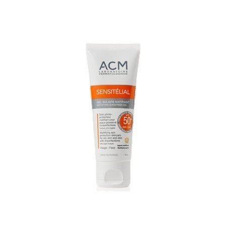 ACM Sensitelial Gel Ecran Solaire Spf 50 40 Ml Parabiosain