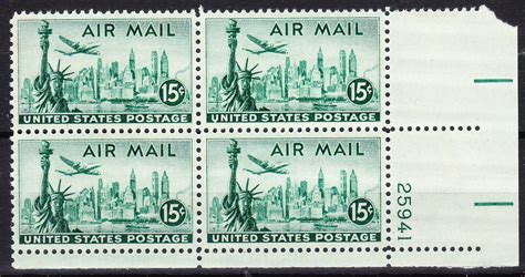 MOstamps US Scott C35 Mint OG NH Plate Block Lot DS 7491