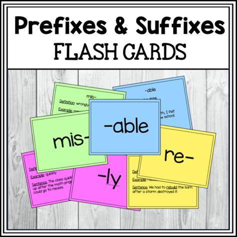 Prefixes And Suffixes Flashcards