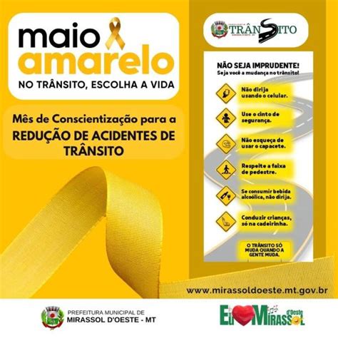 CAMPANHA MAIO AMARELO MÊS DE CONSCIENTIZAÇÃO PARA A PREVENÇÃ