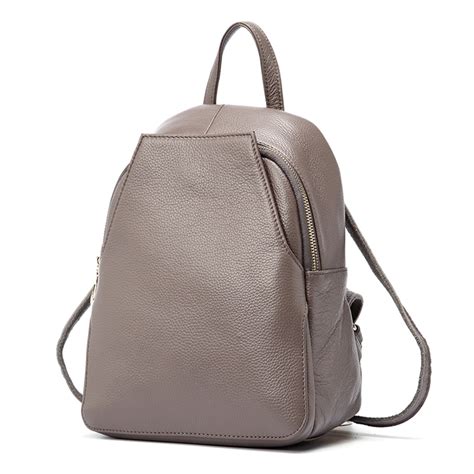 Zencys Genuine Leather Preppy Style Womens Knapsack Backpacks