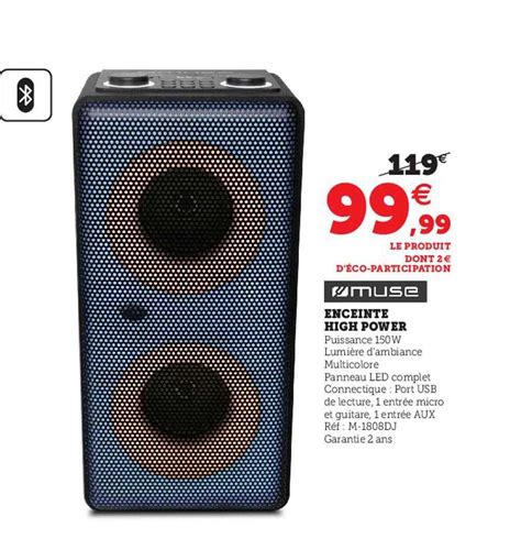 Promo Enceinte High Power Muse Chez Hyper U ICatalogue Fr