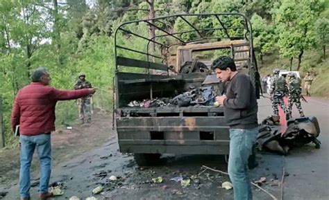 Poonch attack: Over 50 bullet marks found on Army vehicle - Rediff.com ...