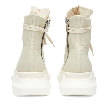 Rick Owens DRKSHDW Abstract Hi Sneaker Pearl Milk END KR