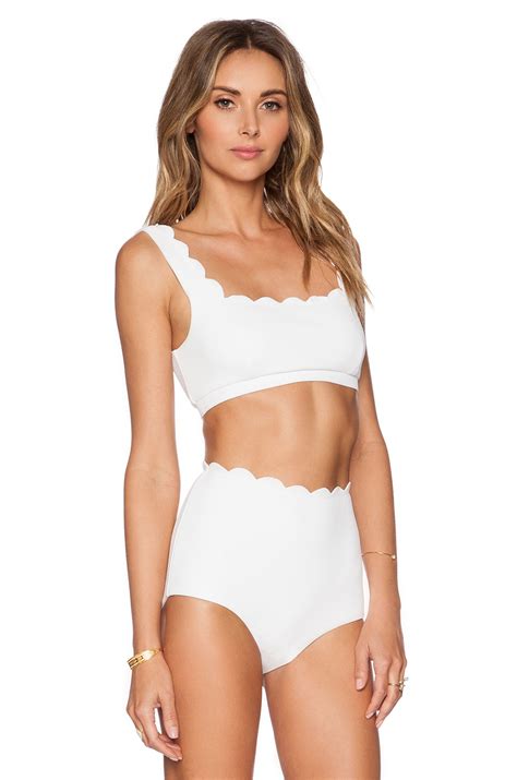 Lyst Marysia Swim Palm Springs Sporty Bikini Top In White