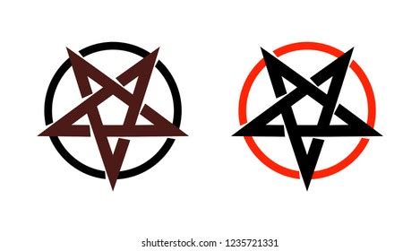 Satan Star Pentagram Symbol Satanism Mystical Stock Vector (Royalty ...