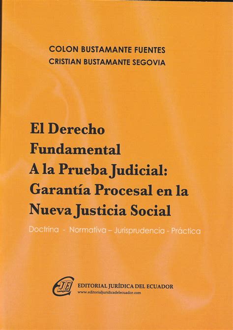 El Derecho Fundamental A La Prueba Judicial Garant A Procesal En La