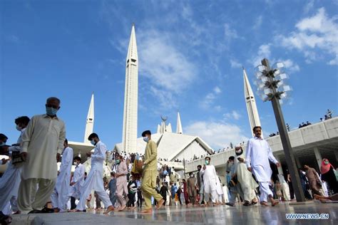 People Perform Eid Al Fitr Prayers At Faisal Mosque In Islamabad