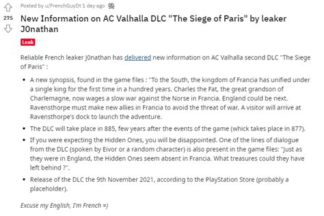 Informasi DLC The Siege Of Paris Untuk Assassin S Creed Valhalla Bocor