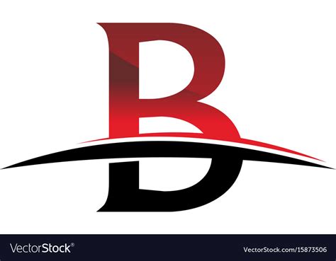 Swoosh Initial B Royalty Free Vector Image VectorStock