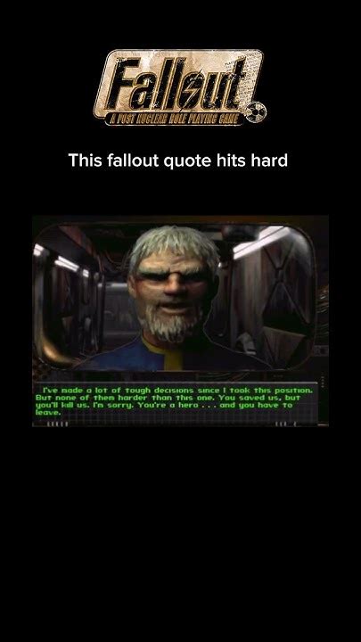 This Fallout Quote Hits Hard Fallout Fallout4 Fallout76 Fallout3 Falloutnewvegas Fallout1