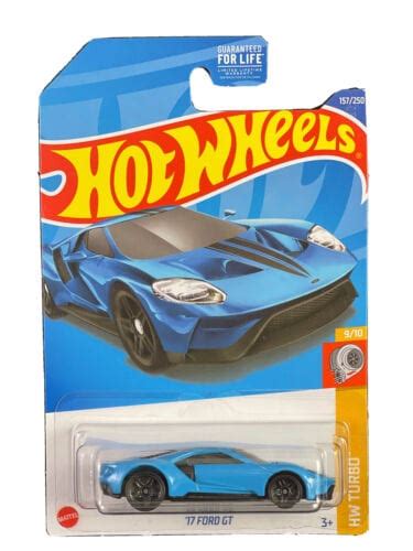 Collectable Carded Hot Wheels - 2017 Ford GT- Blue and Black | Muncle Mikes