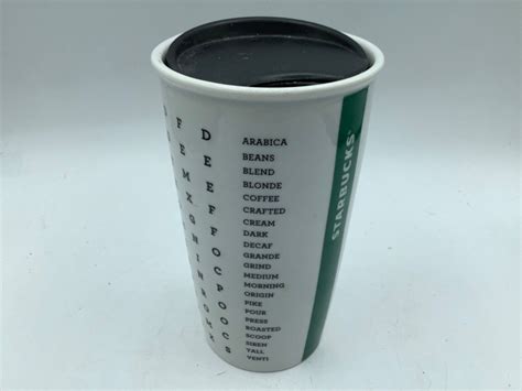 2016 Starbucks Ceramic Travel Tumbler Coffee Mug With Lid 12 Oz To Go