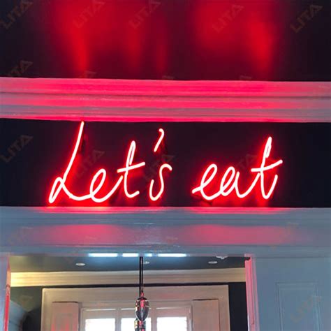 Let S Eat Neon Sign To Add Brightness To Your Store Lita Sign