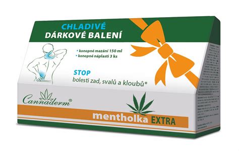 Cannaderm Mentholka EXTRA konopné mazání 150 ml 3 konopné náplasti