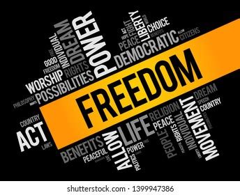 Freedom Word Cloud Collage Social Concept Stock Vector Royalty Free