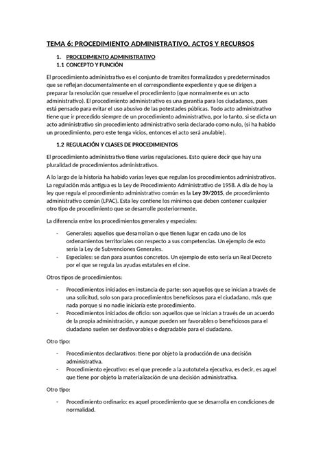 Apuntes Tema 6 Dº Admin. - Docsity 
